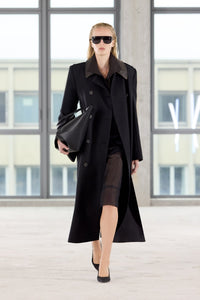 Runway view CAMILLA AND MARC Noe Skirt in Black styled with the Ryder Coat.