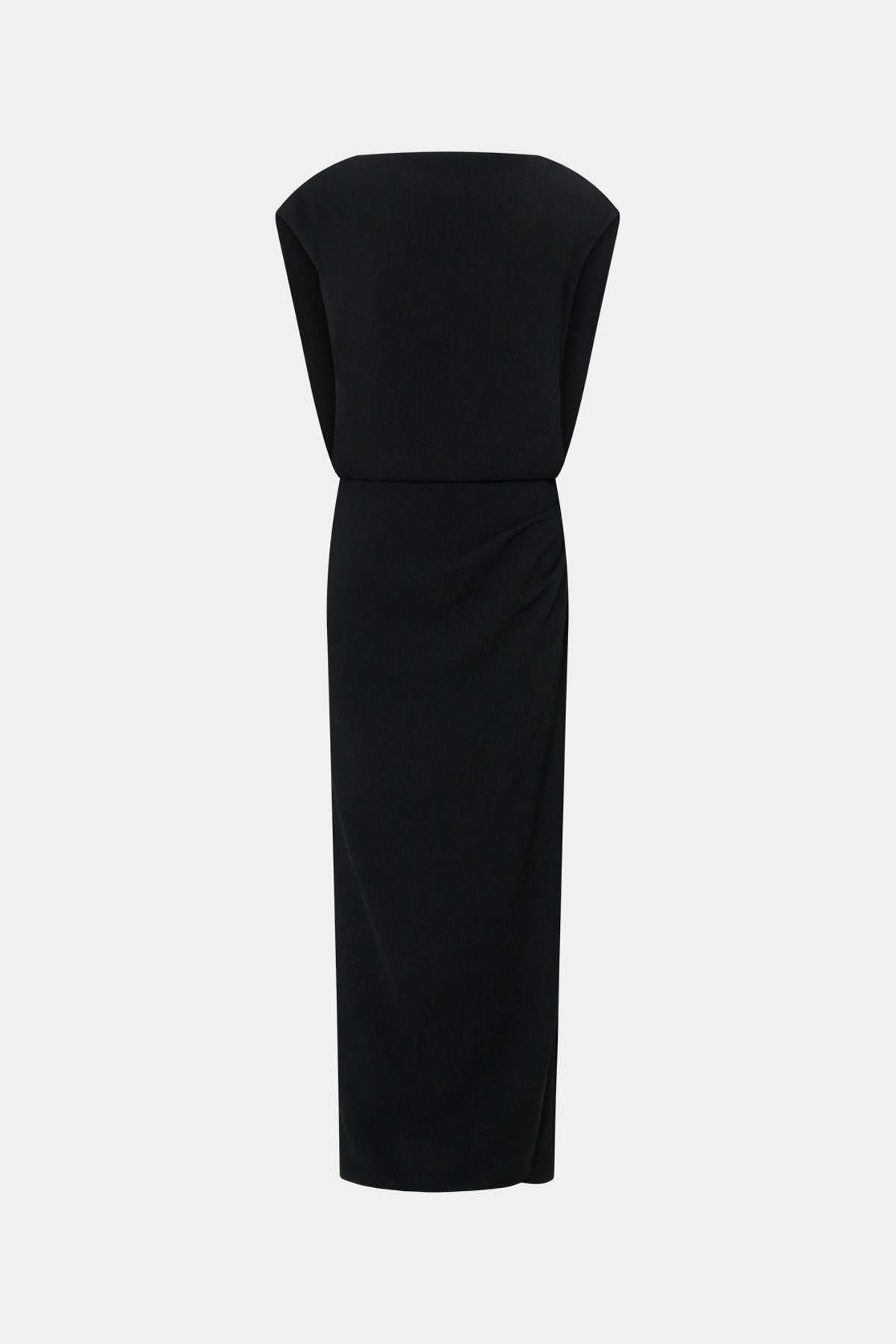 Ghost View CAMILLA AND MARC Eon Maxi Dress in black with detachable beaded strap detail. 