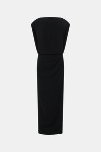 Ghost View CAMILLA AND MARC Eon Maxi Dress in black with detachable beaded strap detail. 